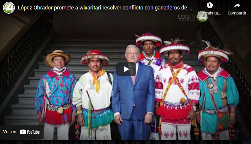 López Obrador promete a wixaritari resolver conflicto con ganaderos de Nayarit￼