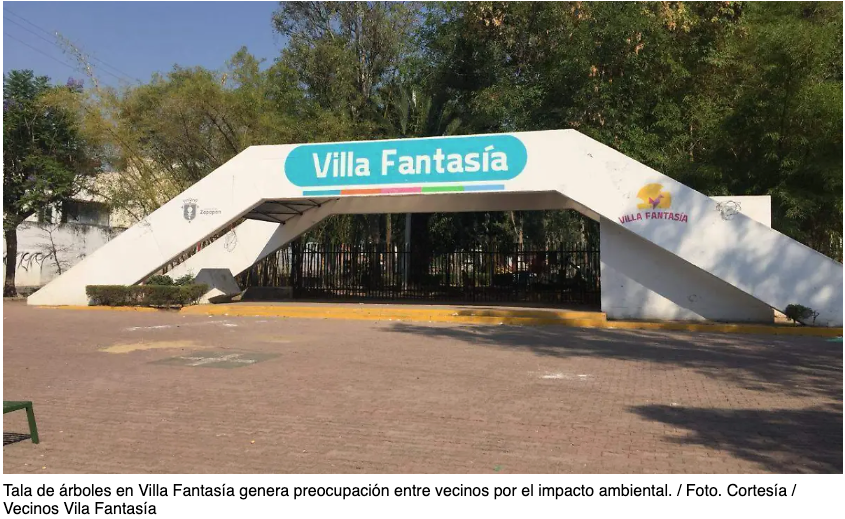 Vecinos denuncian tala de árboles en Villa Fantasía; acusan falta de información del proyecto