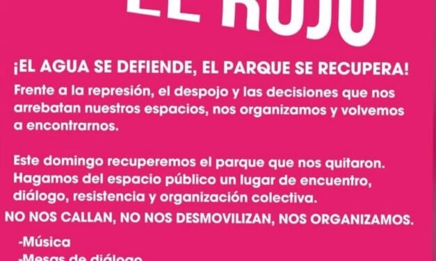 Recuperemos el rojo, el agua se defiende
